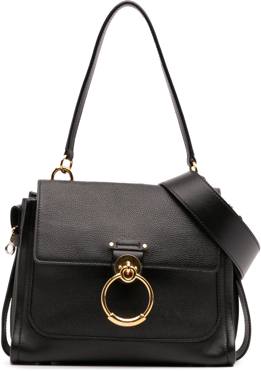 Chloé Small Leather Tess Day Satchel Zwart