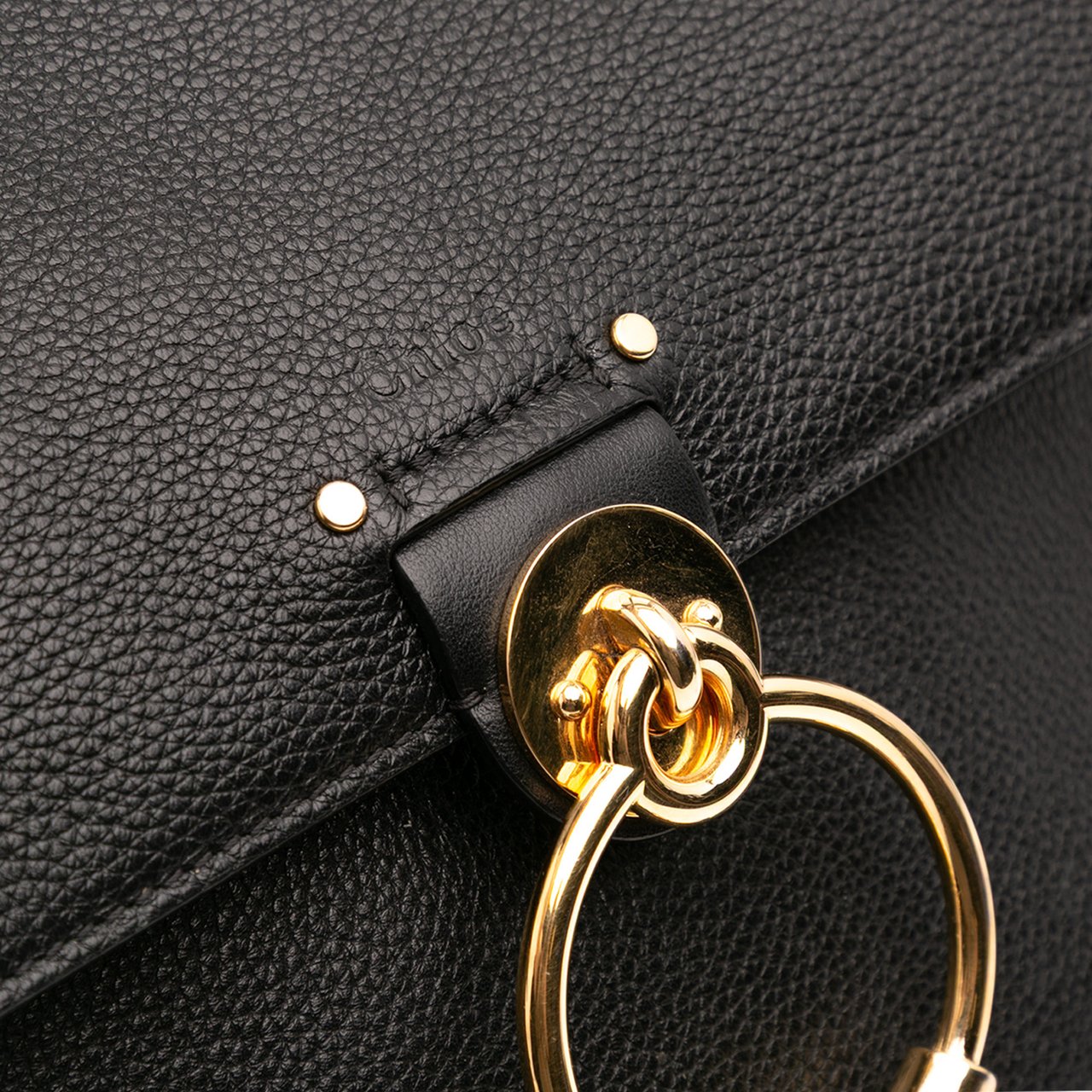 Chloé Small Leather Tess Day Satchel Zwart
