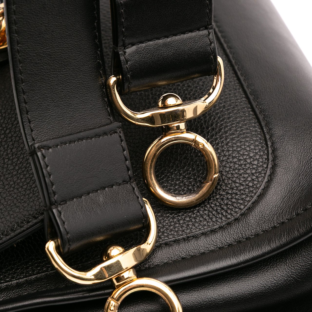 Chloé Small Leather Tess Day Satchel Zwart