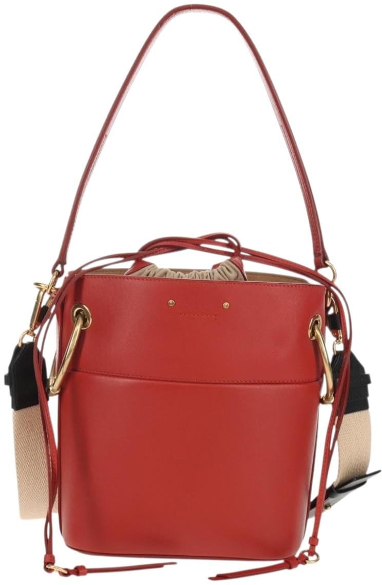 Chloé Chloe Roy Bucket Bag Leather Small Rood