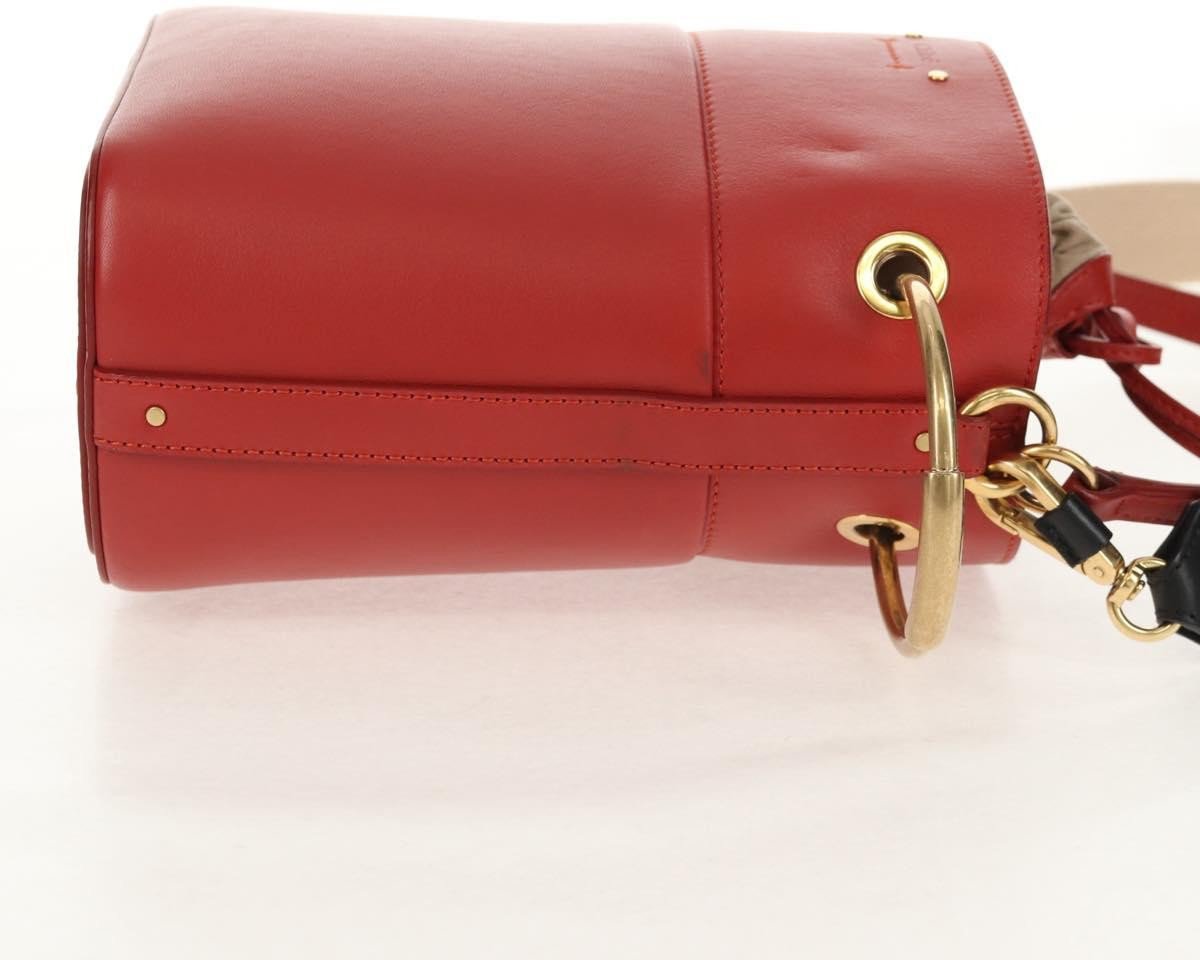 Chloé Chloe Roy Bucket Bag Leather Small Rood
