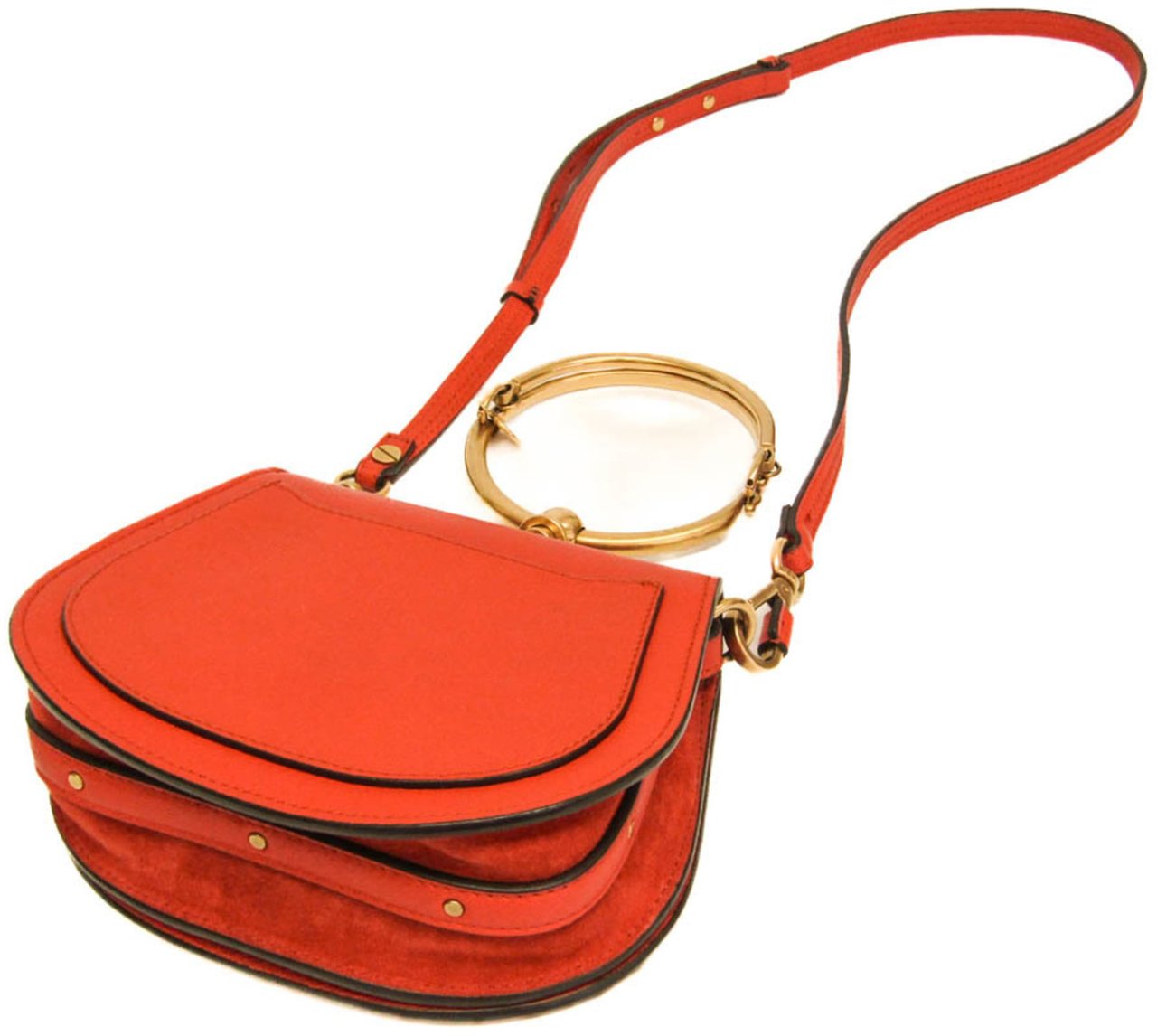 Chloé Chloe Nile Crossbody Bag Leather Mini Oranje