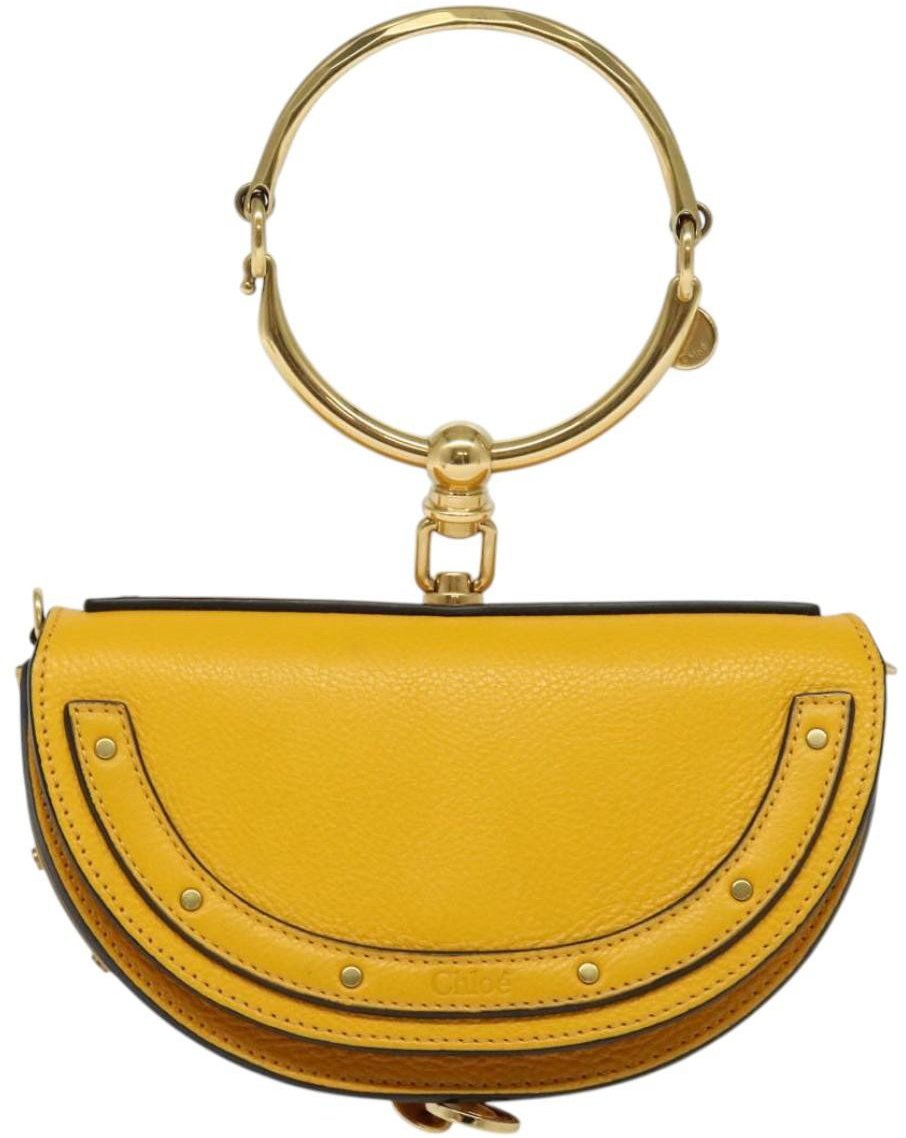 Chloé Chloe Nile Crossbody Bag Leather Mini Geel