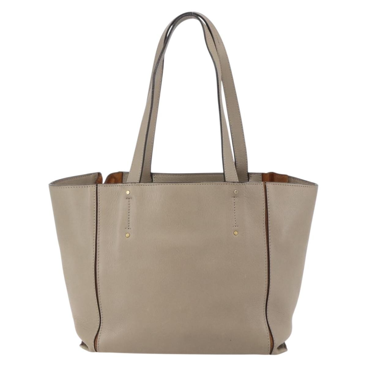 Chloé Chloe Milo Shopping Tote Leather Medium Beige