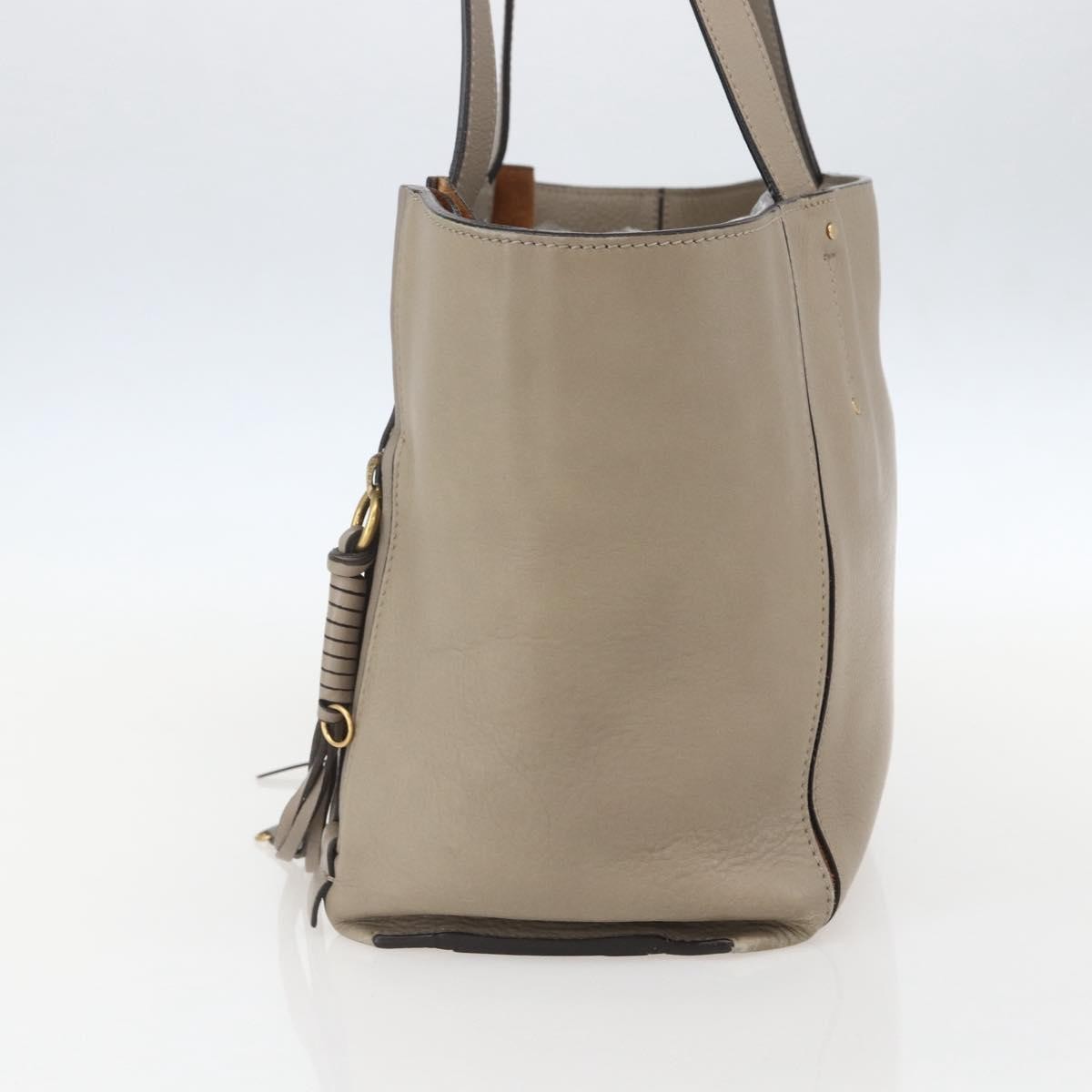 Chloé Chloe Milo Shopping Tote Leather Medium Beige