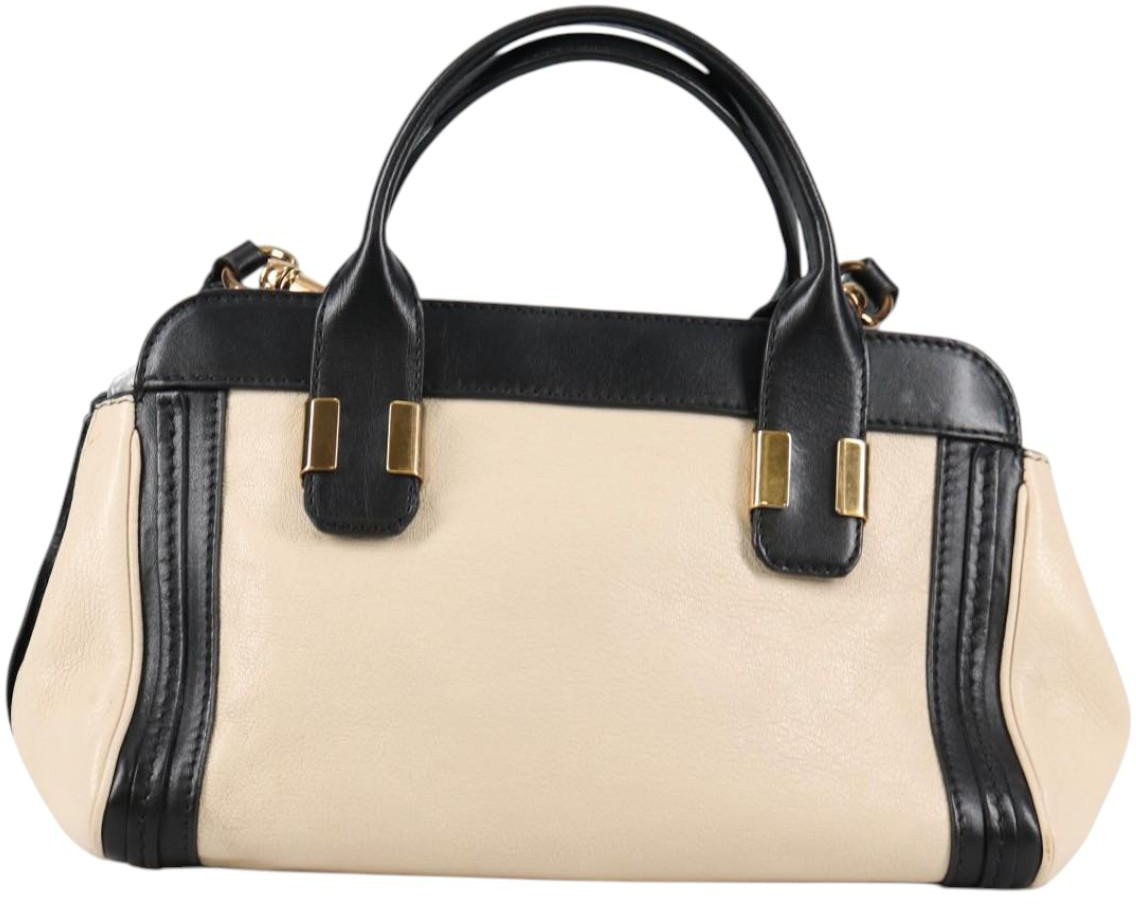 Chloé Chloe Alice Satchel Leather Large Wit
