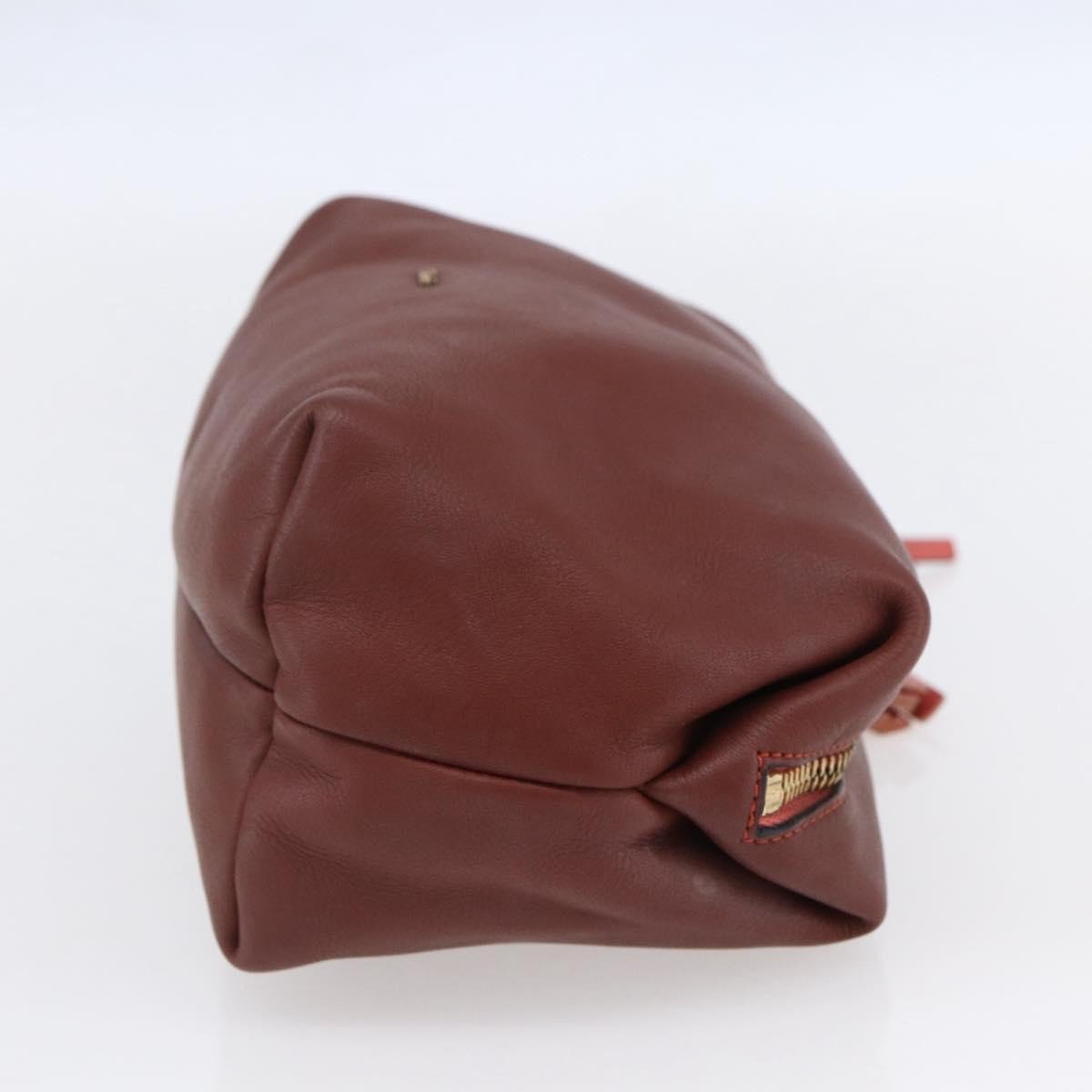 Chloé Chloe Zip Clutch Leather Small Bruin