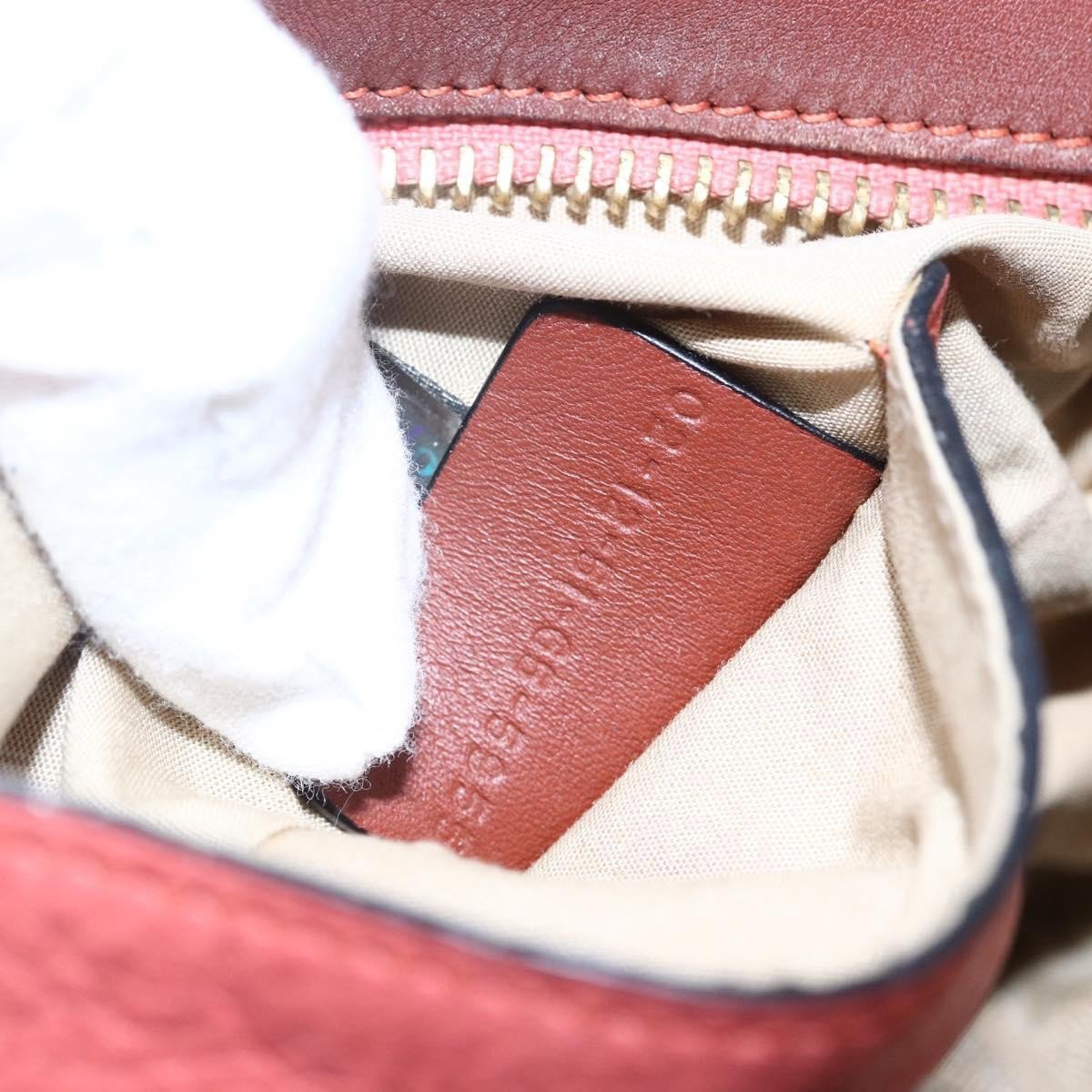 Chloé Chloe Zip Clutch Leather Small Bruin