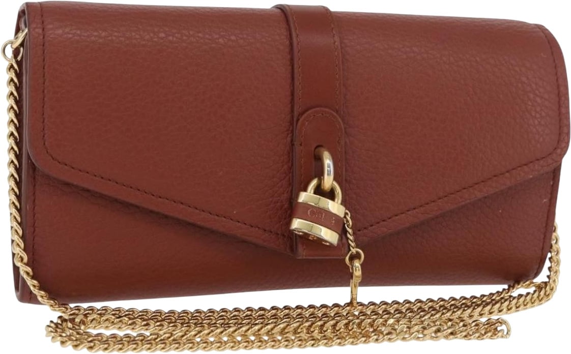 Chloé Chloe Aby Chain Leather Bruin