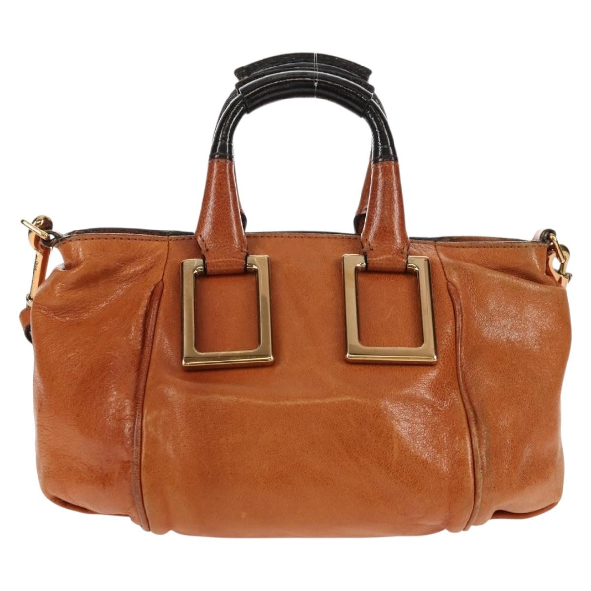 Chloé Chloe Ethel Top Handle Bag Leather Bruin