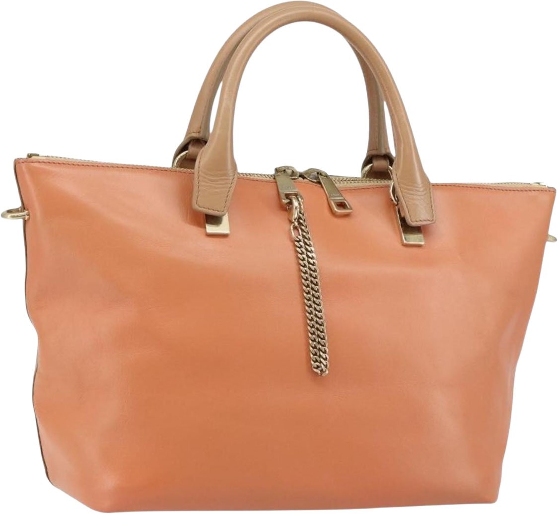 Chloé Chloe Bicolor Baylee Satchel Leather Medium Oranje