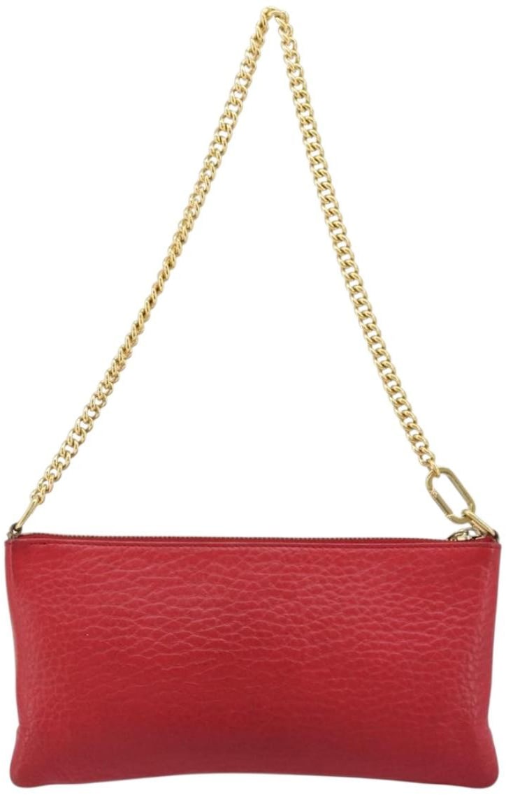 Chloé Chloe Envelope Wallet on Chain Leather Small Rood