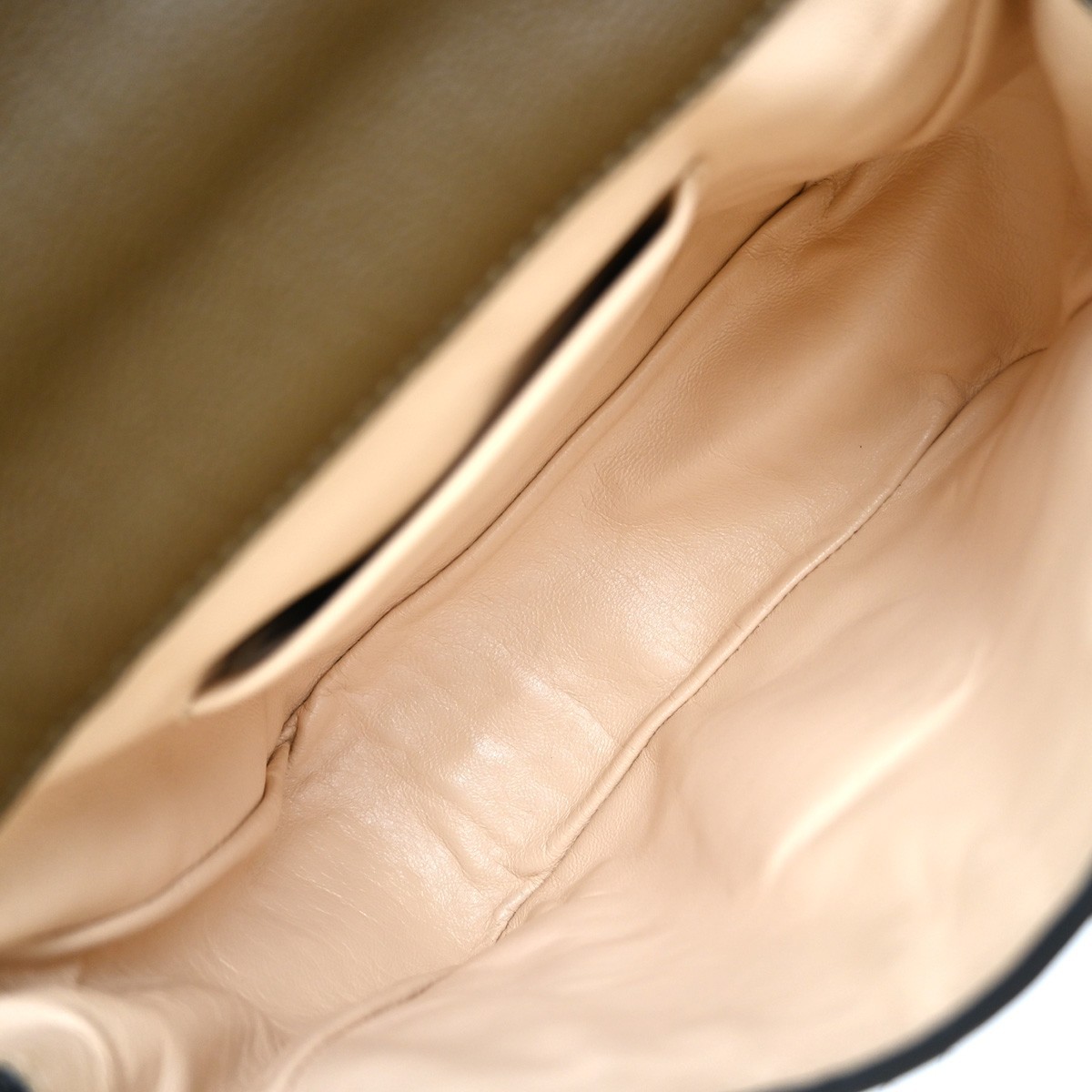 Chloé Chloe Elsie Chain Shoulder Bag Python Small Beige