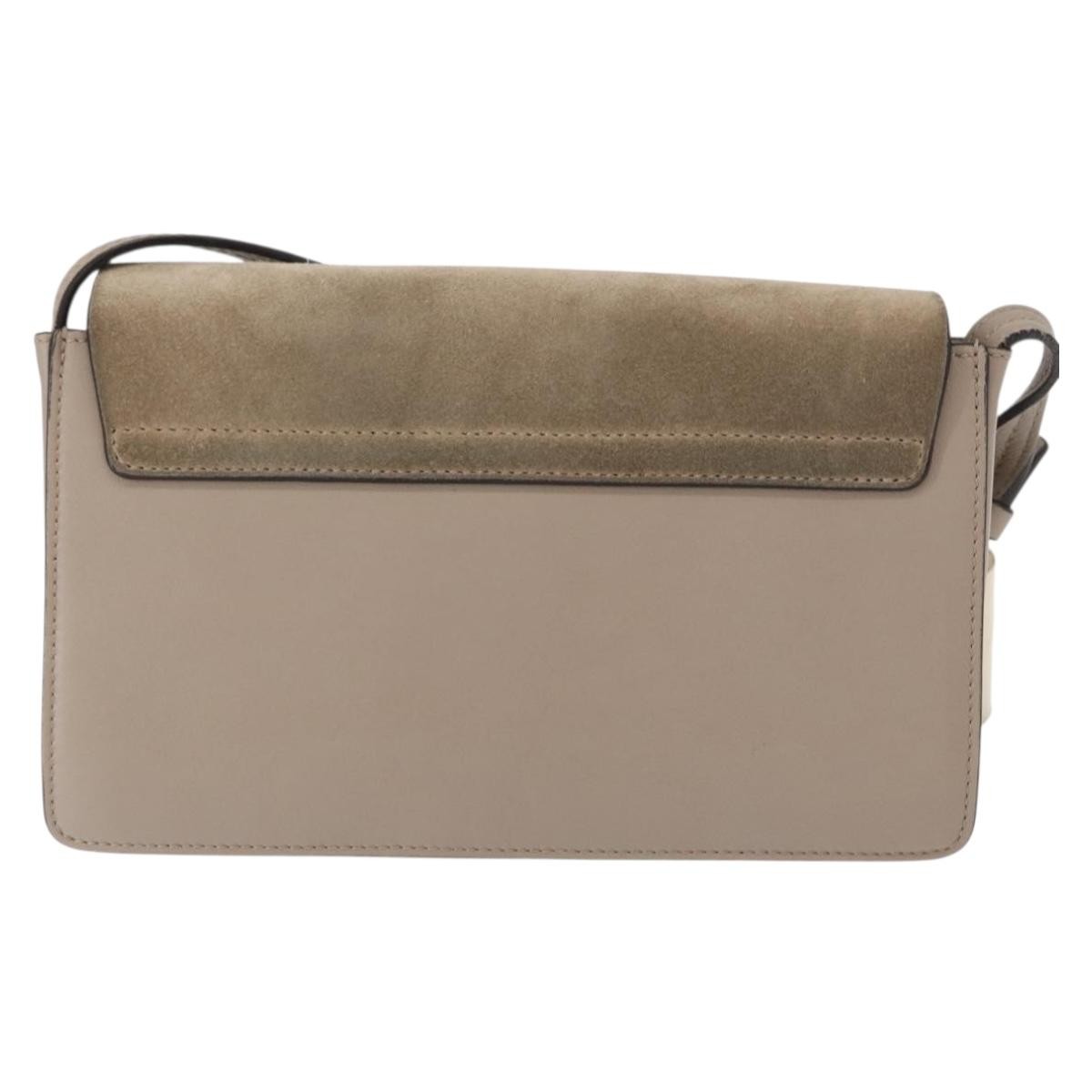 Chloé Chloe Faye Shoulder Bag Leather Small Beige