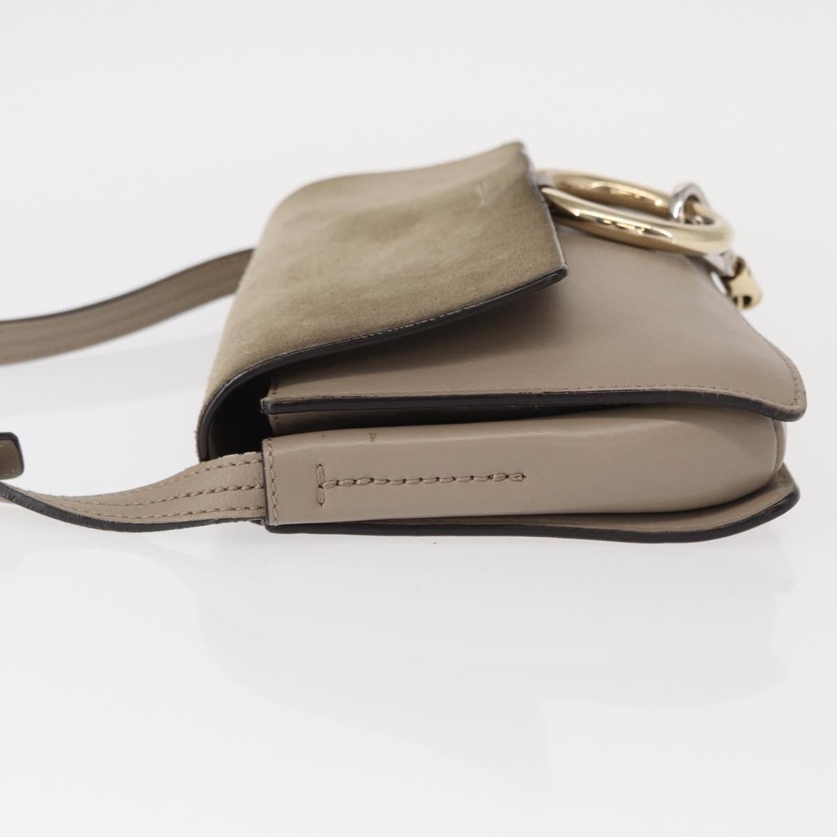 Chloé Chloe Faye Shoulder Bag Leather Small Beige