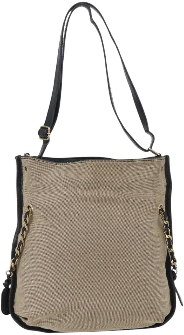 Chloé Chloe Vintage Shoulder Bag Canvas Beige