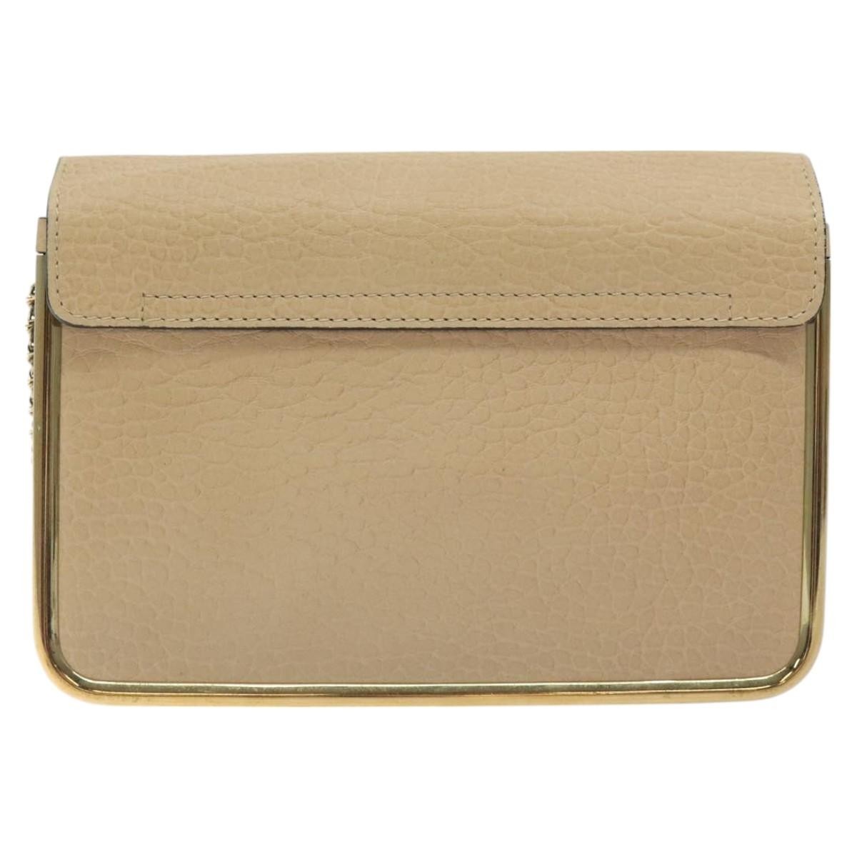 Chloé Chloe Sally Shoulder Bag Leather Small Beige