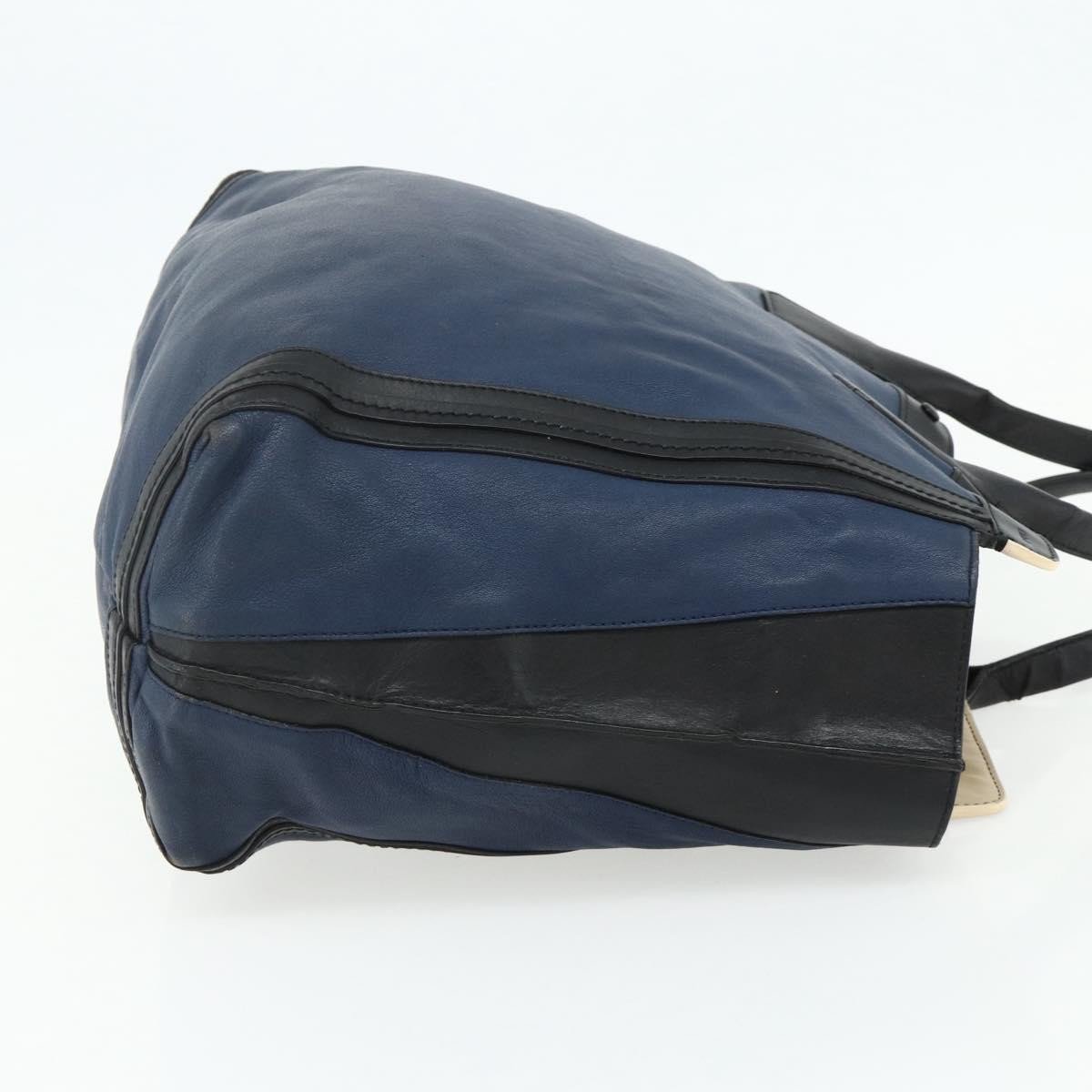Chloé Chloe Alice Tote Leather Medium Navy