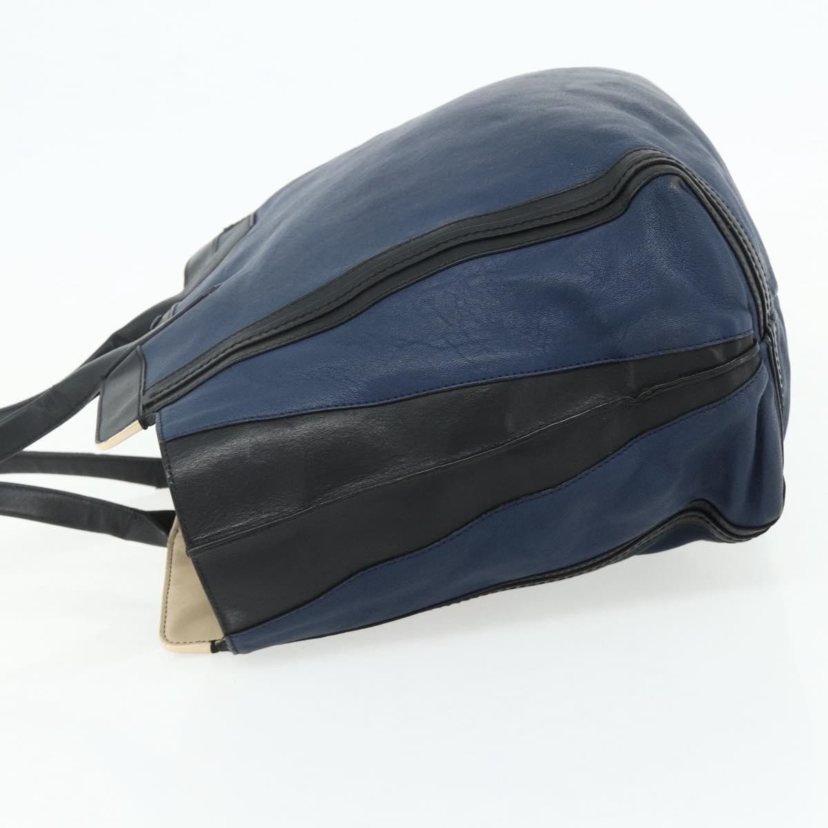 Chloé Chloe Alice Tote Leather Medium Navy