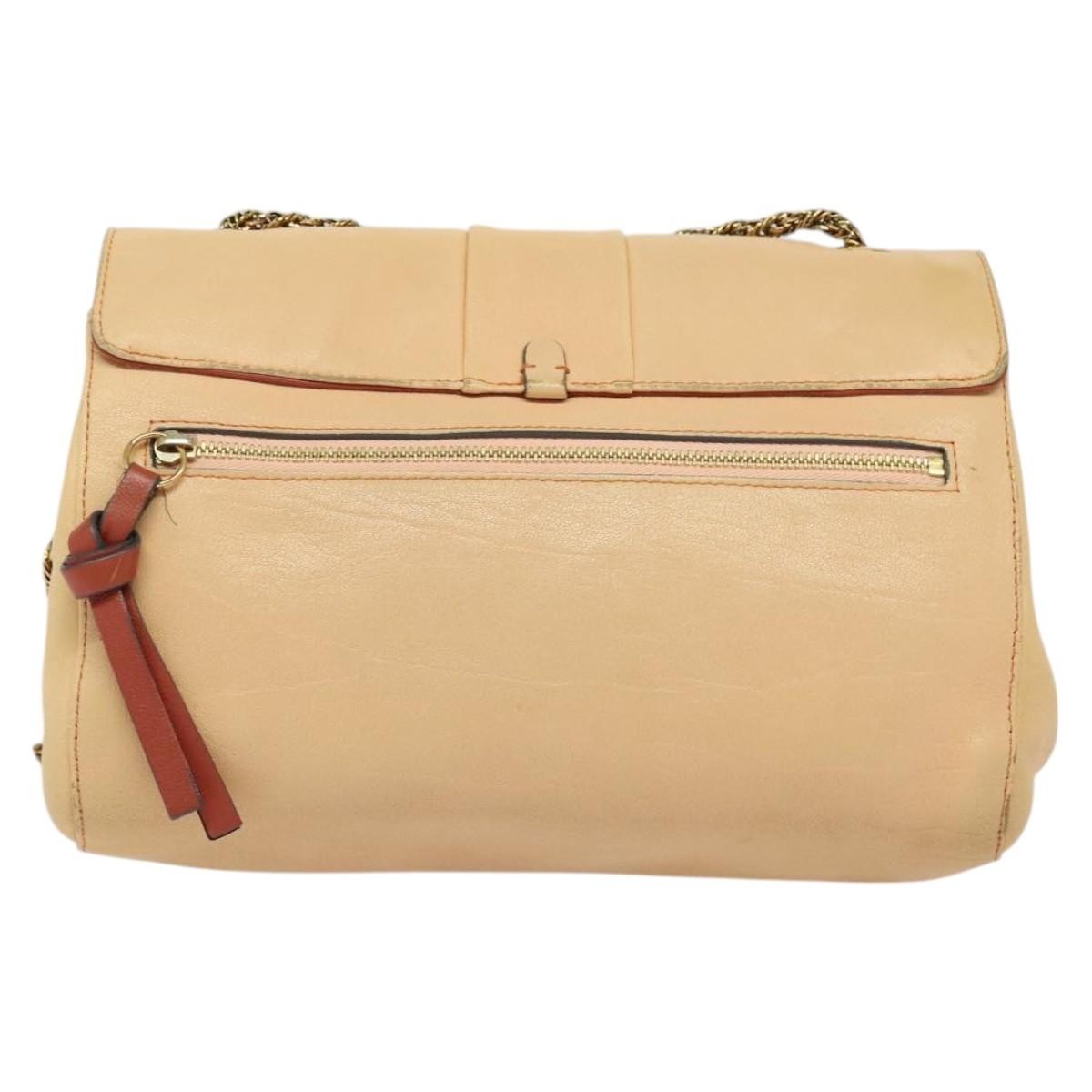 Chloé Chloe Vintage Flap shoulder bag Leather Beige