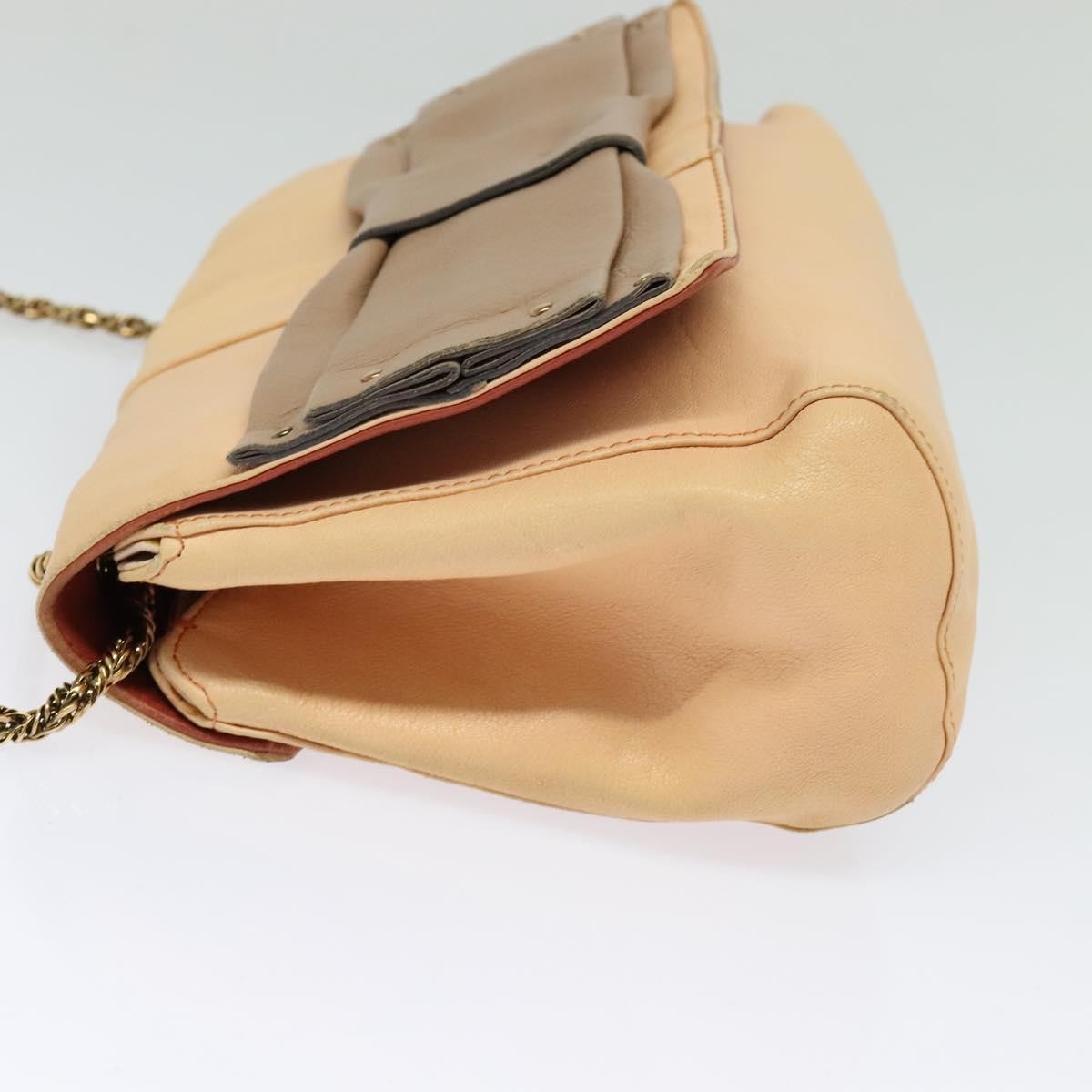 Chloé Chloe Vintage Flap shoulder bag Leather Beige