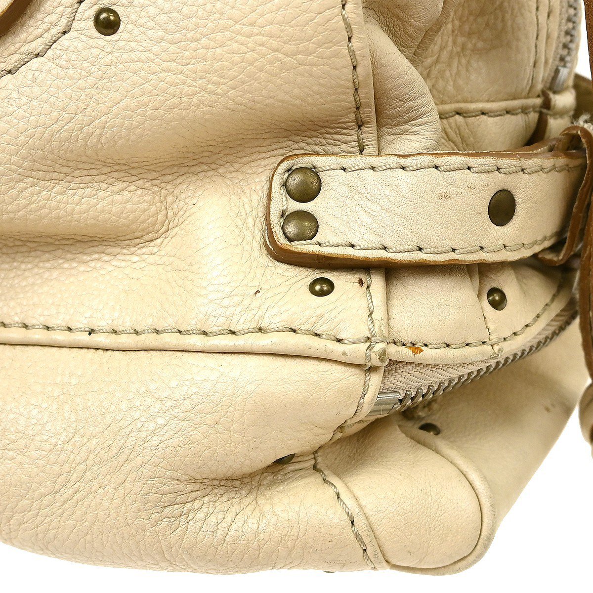 Chloé Chloe Paddington Lock Leather large Beige
