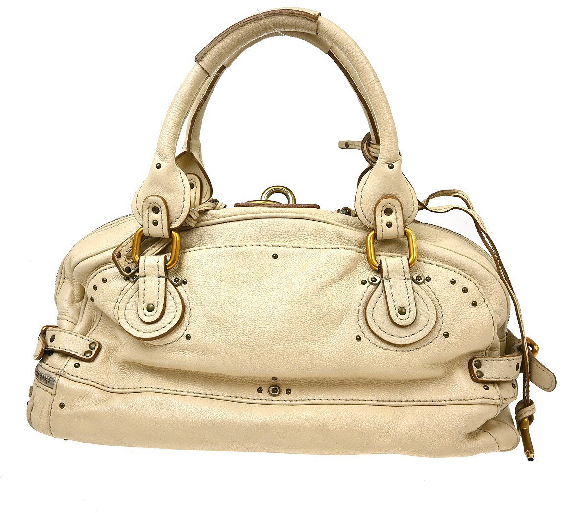 Chloé Chloe Paddington Lock Leather large Beige