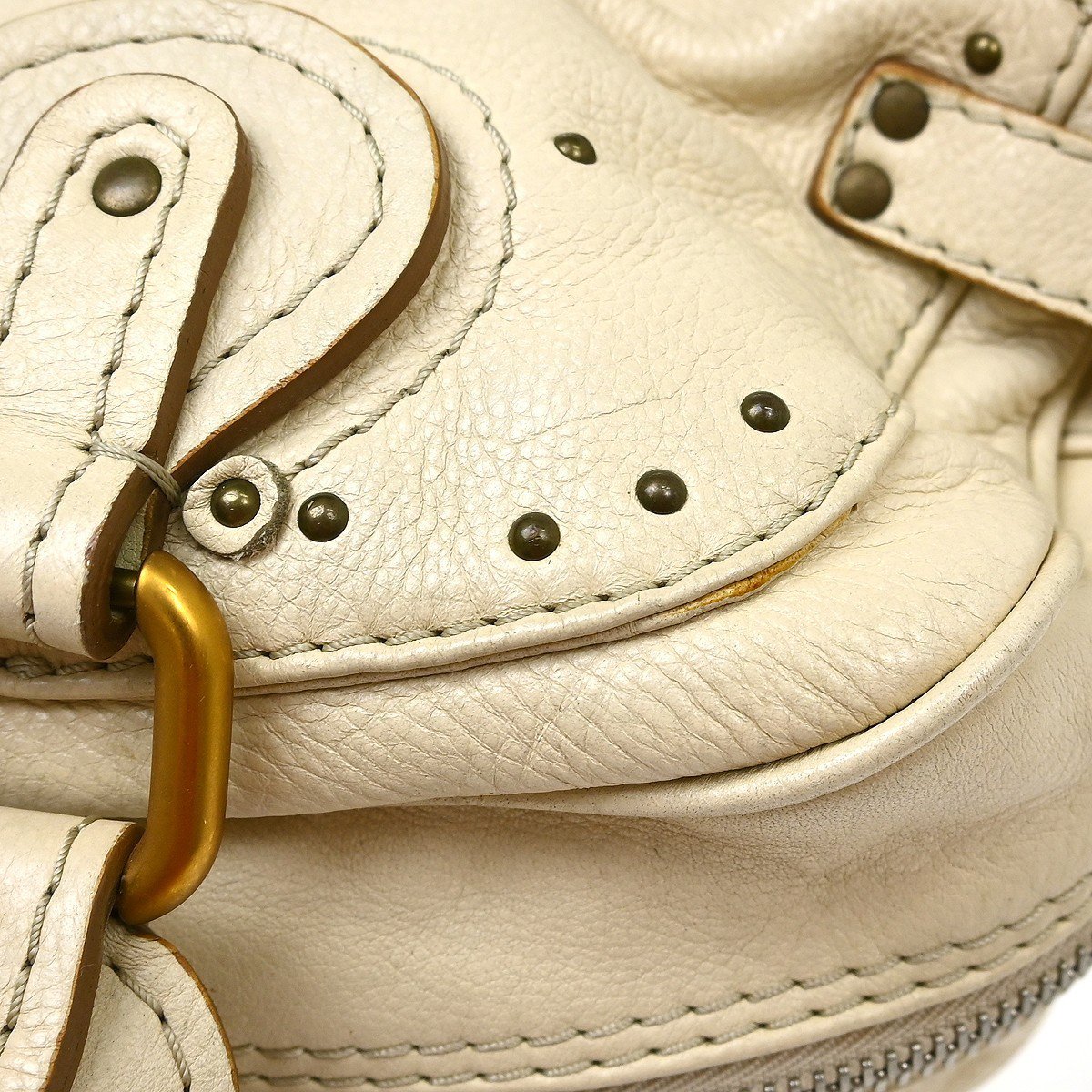 Chloé Chloe Paddington Lock Leather large Beige