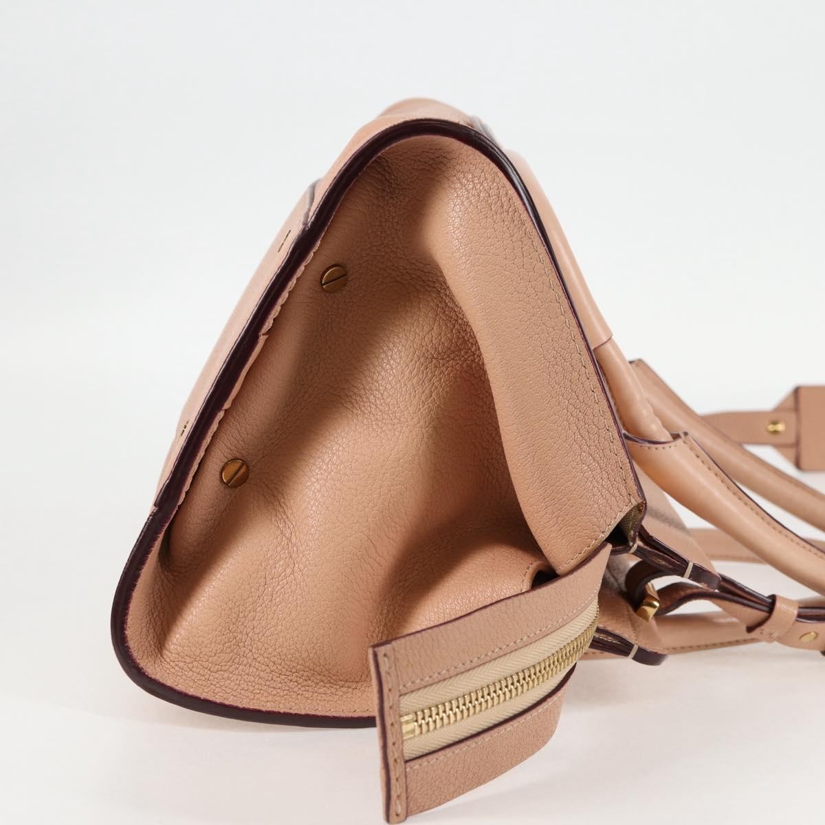 Chloé Chloe Everston Satchel Leather Large Beige