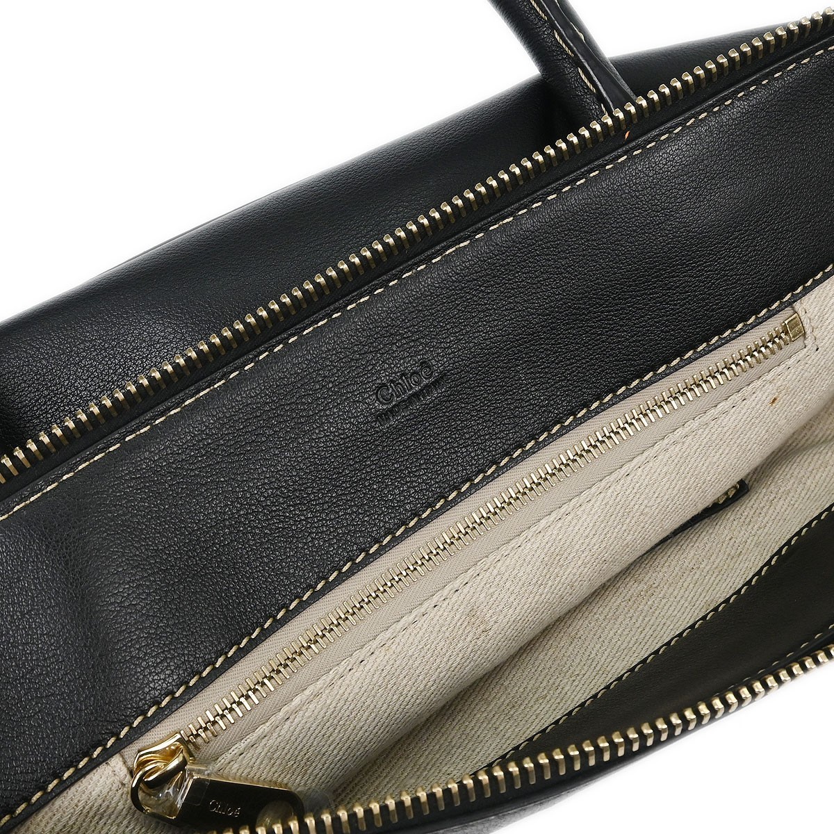 Chloé Chloe Edith NM Satchel Leather Medium Zwart