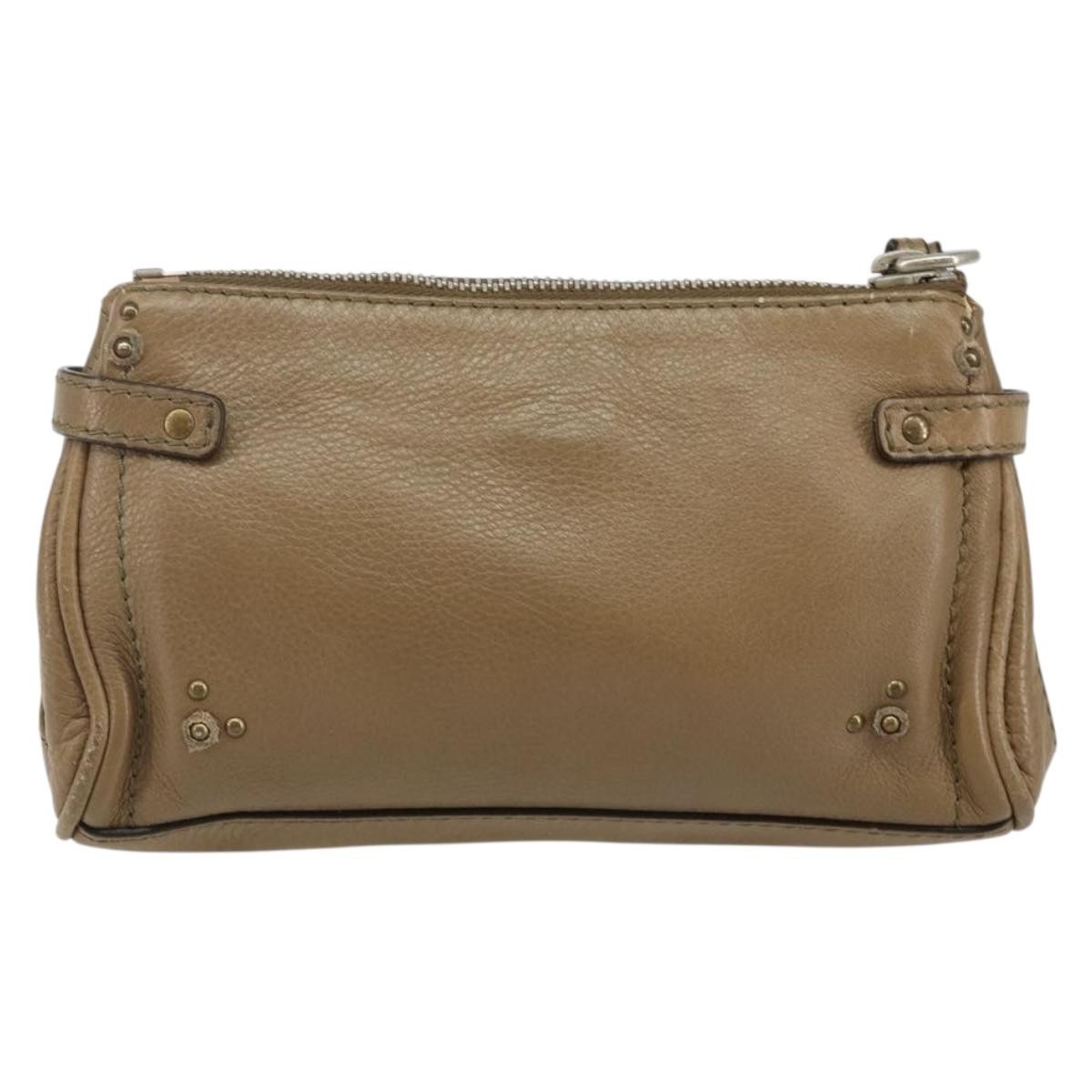Chloé Chloe Paddington Pouch Leather Beige