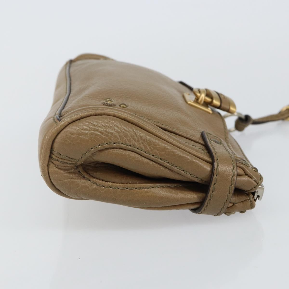 Chloé Chloe Paddington Pouch Leather Beige