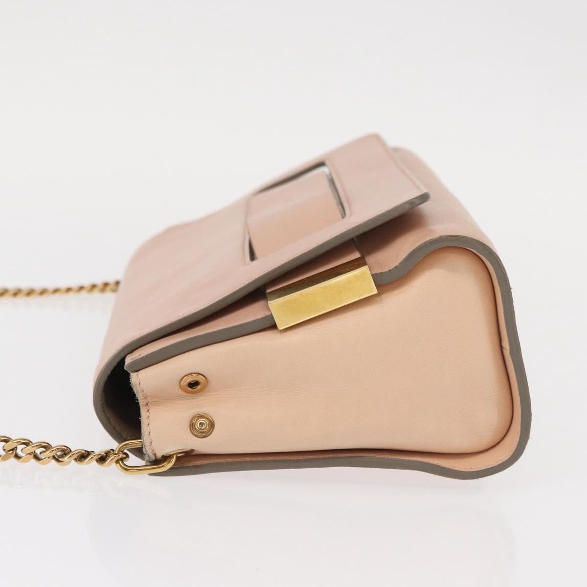Chloé Chloe Elle Chain Clutch Leather Medium Roze