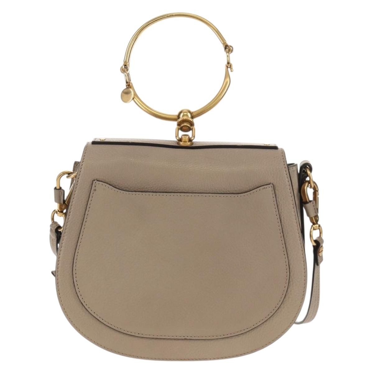Chloé Chloe Nile Crossbody Bag Leather Medium Beige