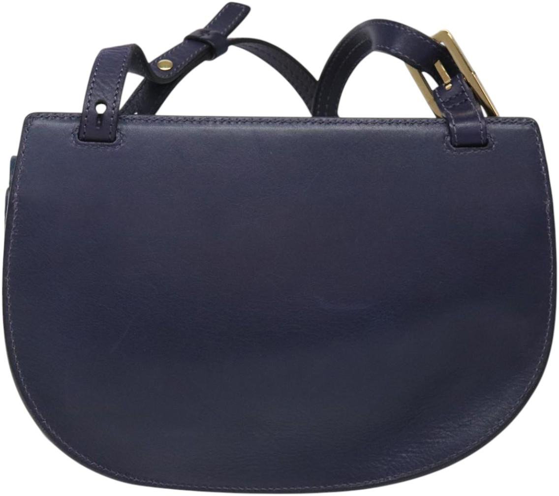 Chloé Chloe Georgia Shoulder Bag Leather Medium Blauw