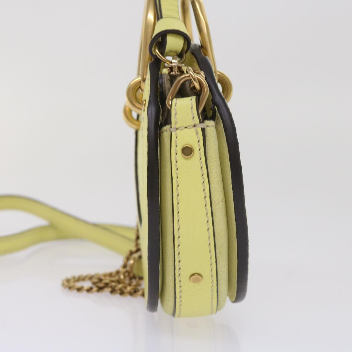 Chloé Chloe Pixie Crossbody Bag Leather and Suede Small Geel