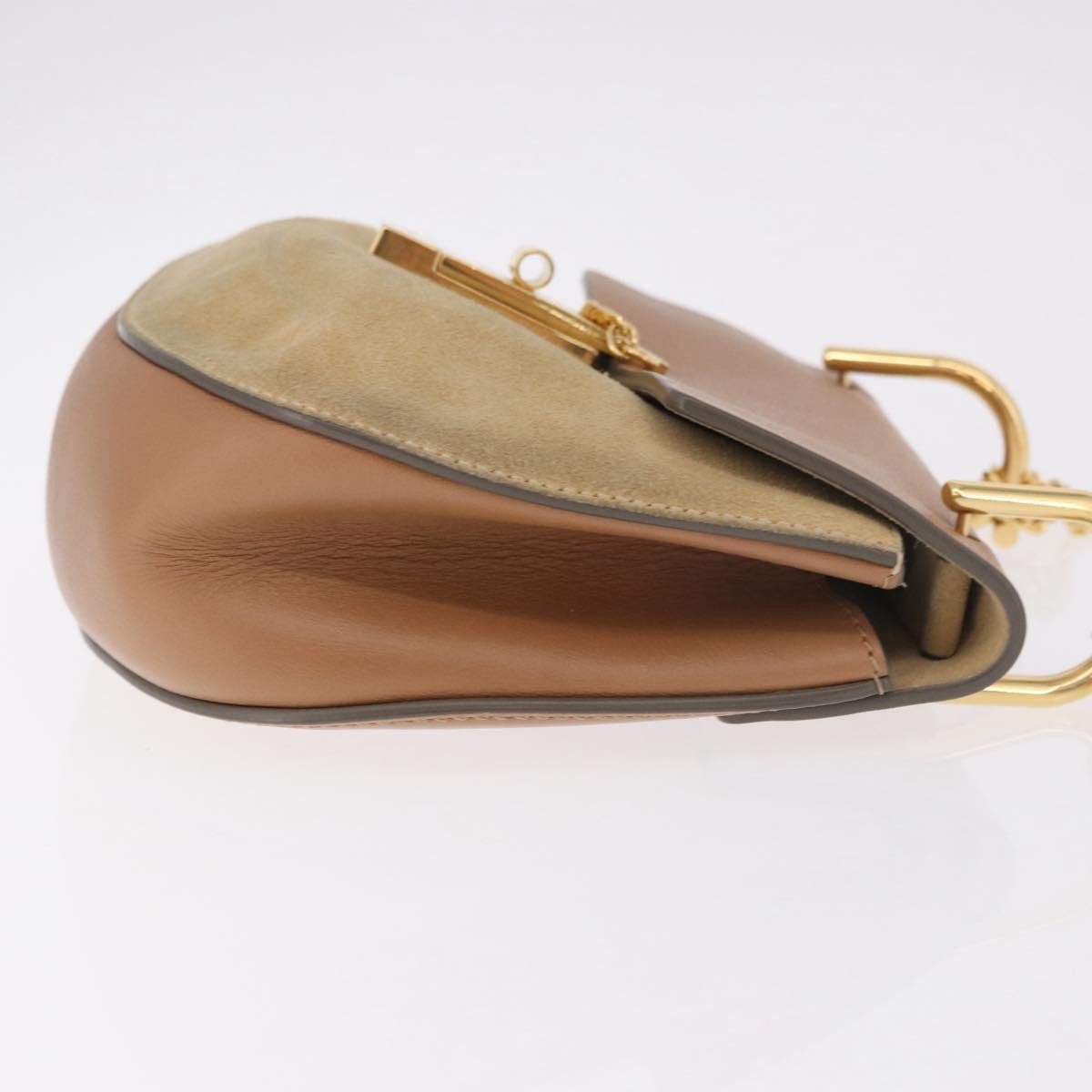 Chloé Chloe Drew Shoulder Bag Leather Mini Beige