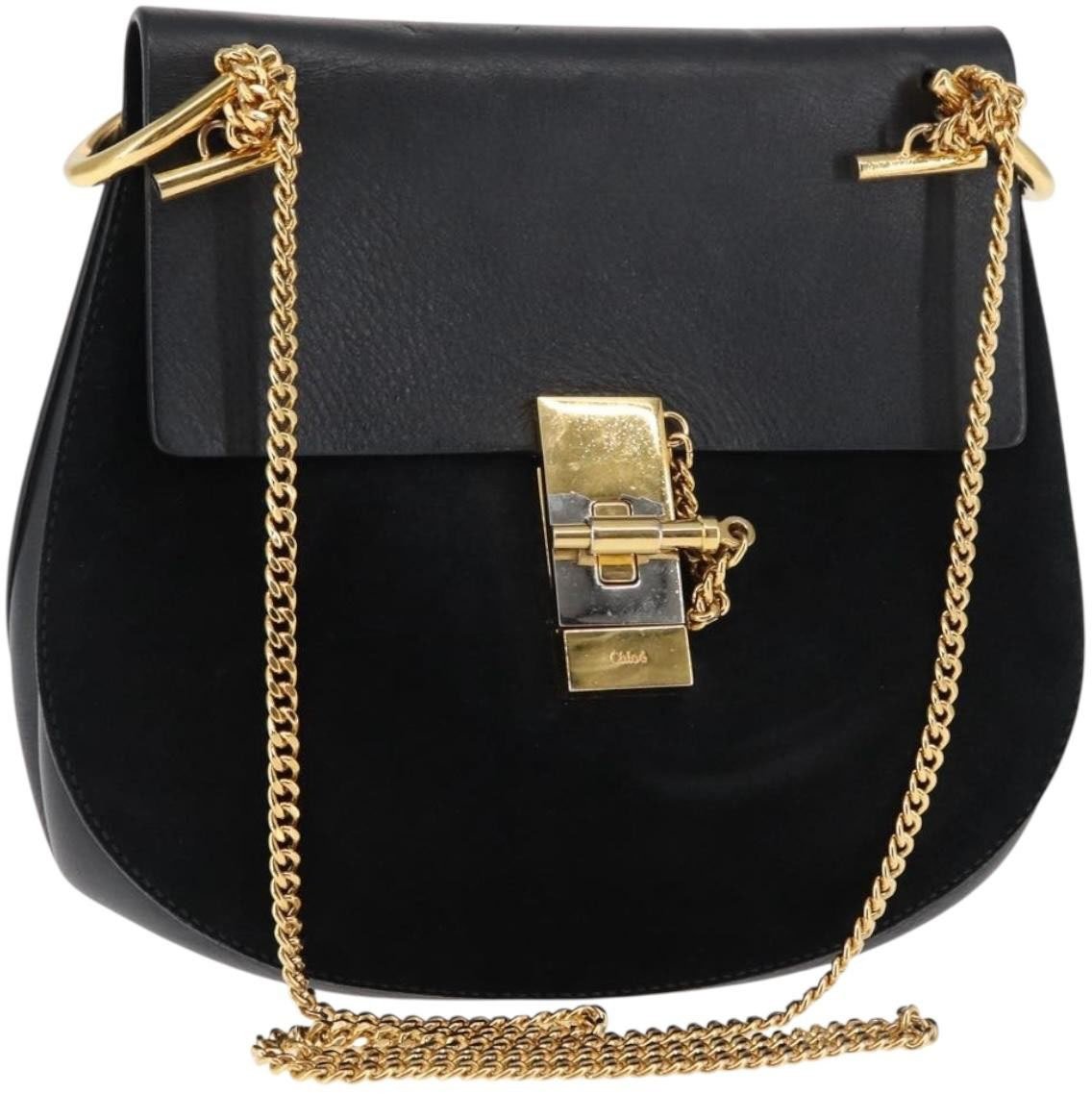 Chloé Chloe Drew Shoulder Bag Leather Mini Zwart