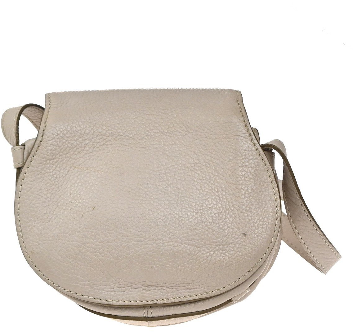 Chloé Chloe Marcie Crossbody Bag Leather Small Beige