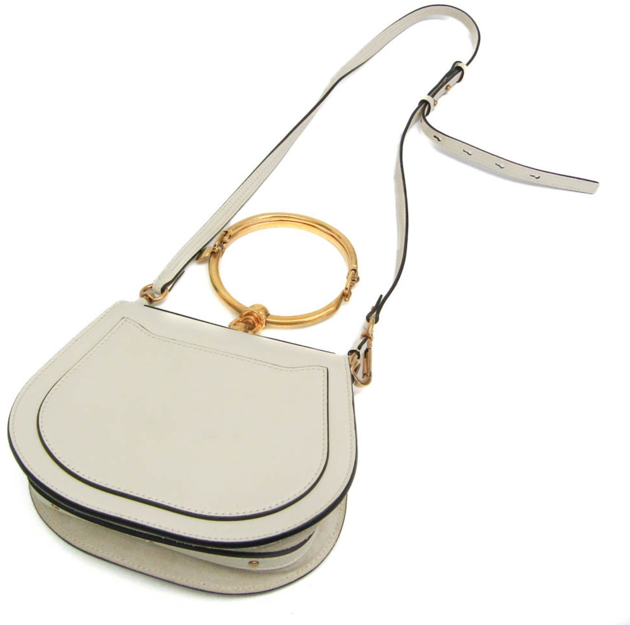 Chloé Chloe Nile Crossbody Bag Leather Small Beige