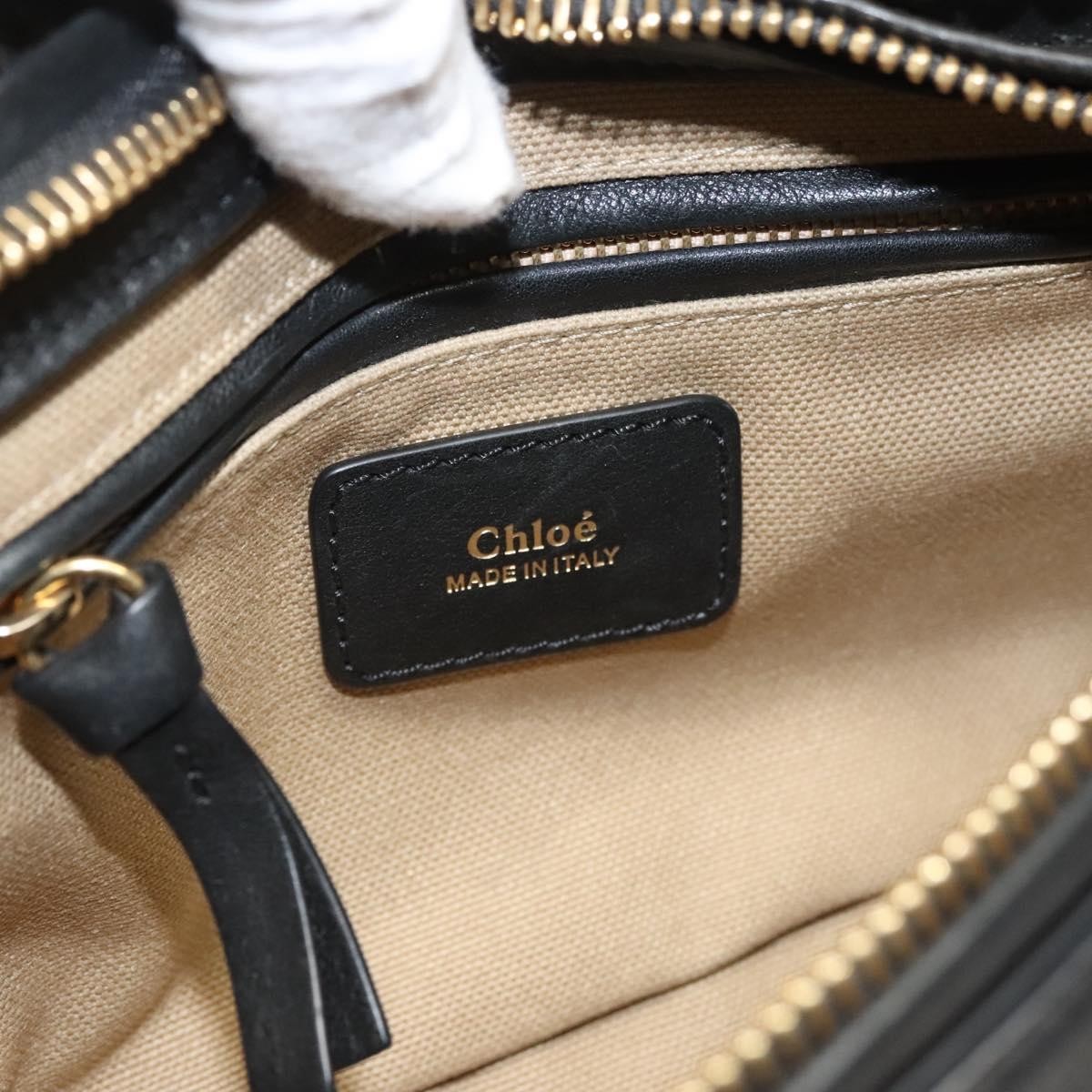 Chloé Chloe Goldie Shoulder Bag Leather Medium Zwart