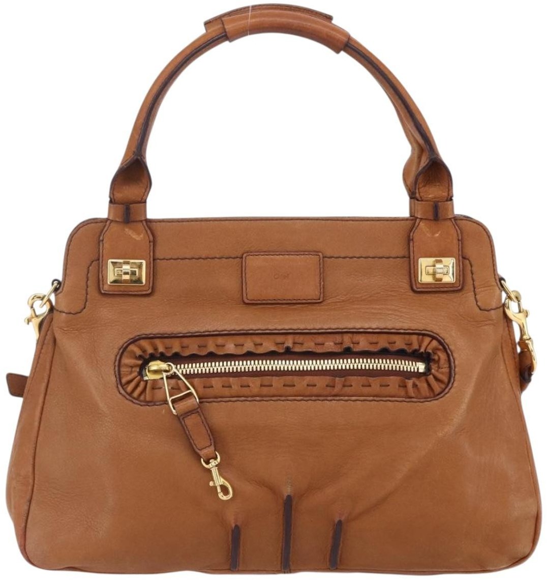 Chloé Chloe Margaret Handbag Leather Bruin