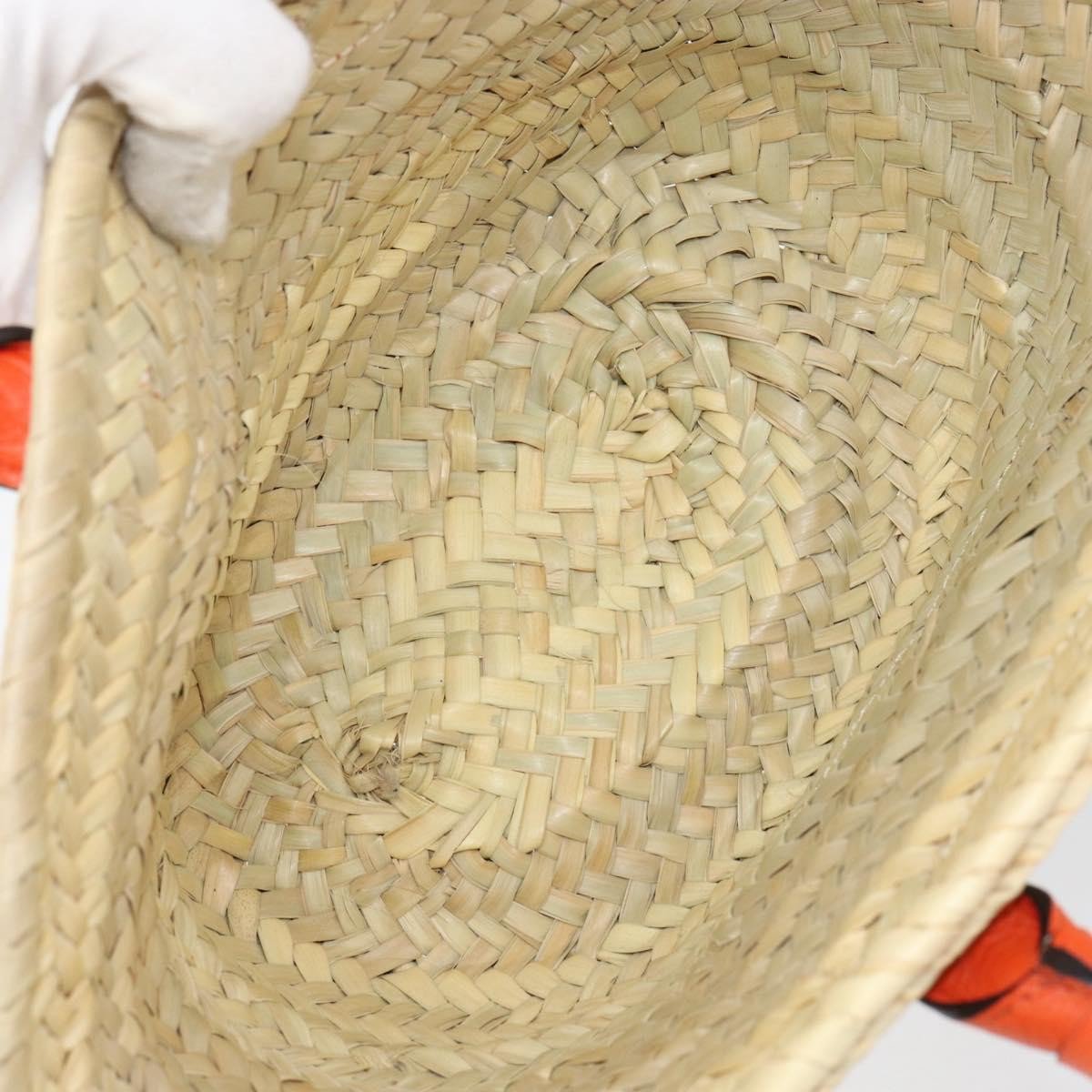 Chloé Chloe Marcie Basket Bag Raffia and Leather Medium Beige