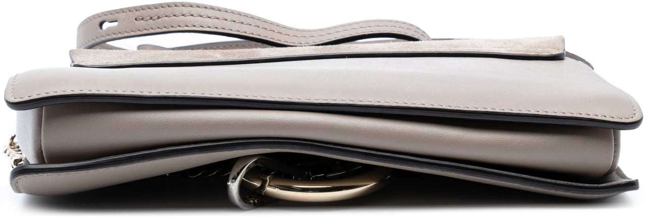 Chloé Small Suede and Calfskin Faye Crossbody Bruin