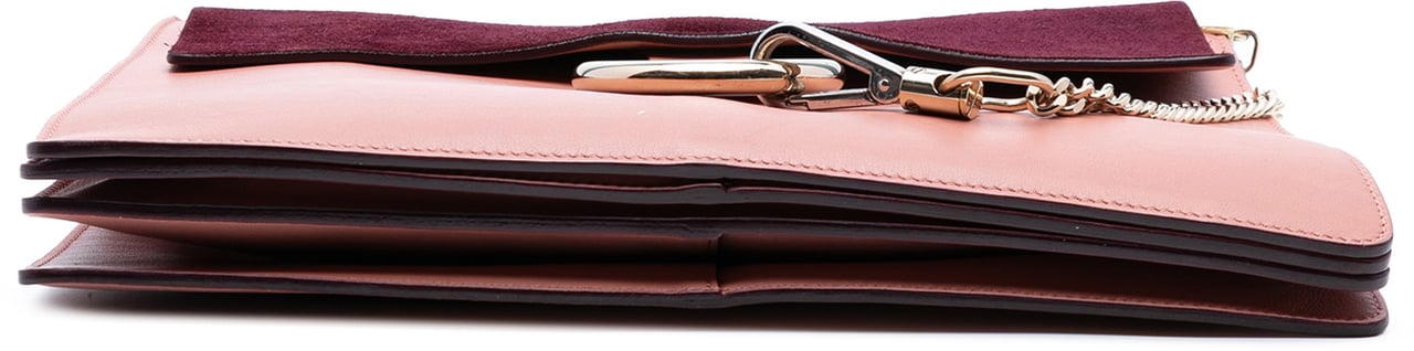 Chloé Medium Calfskin and Suede Faye Crossbody Roze