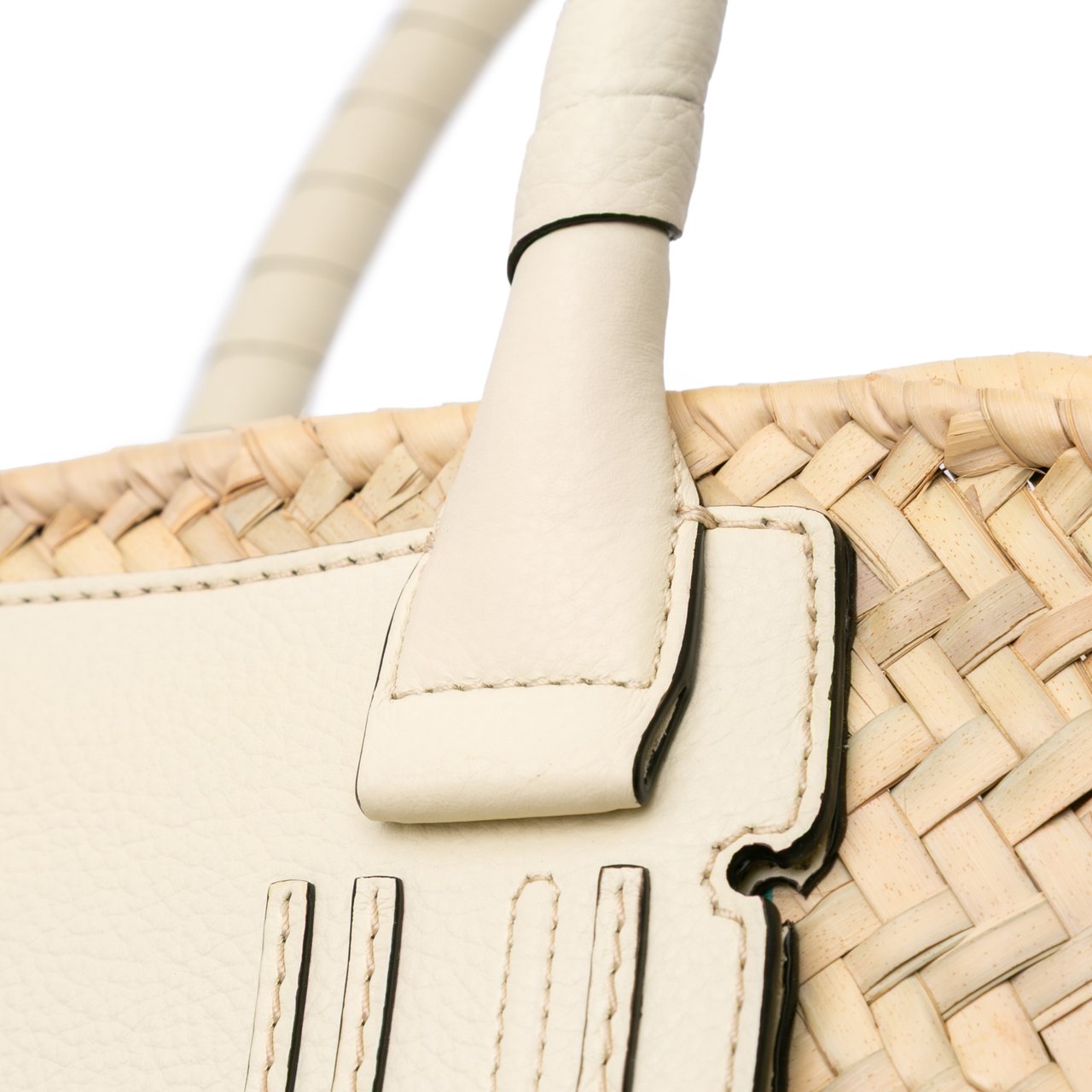 Chloé Medium Raffia Marcie Basket Tote Bruin