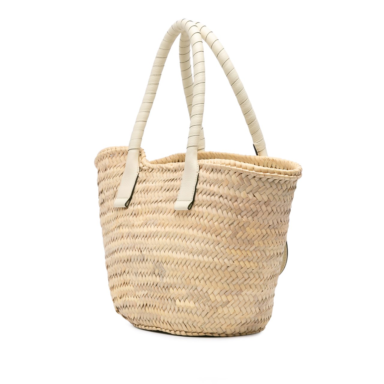Chloé Medium Raffia Marcie Basket Tote Bruin