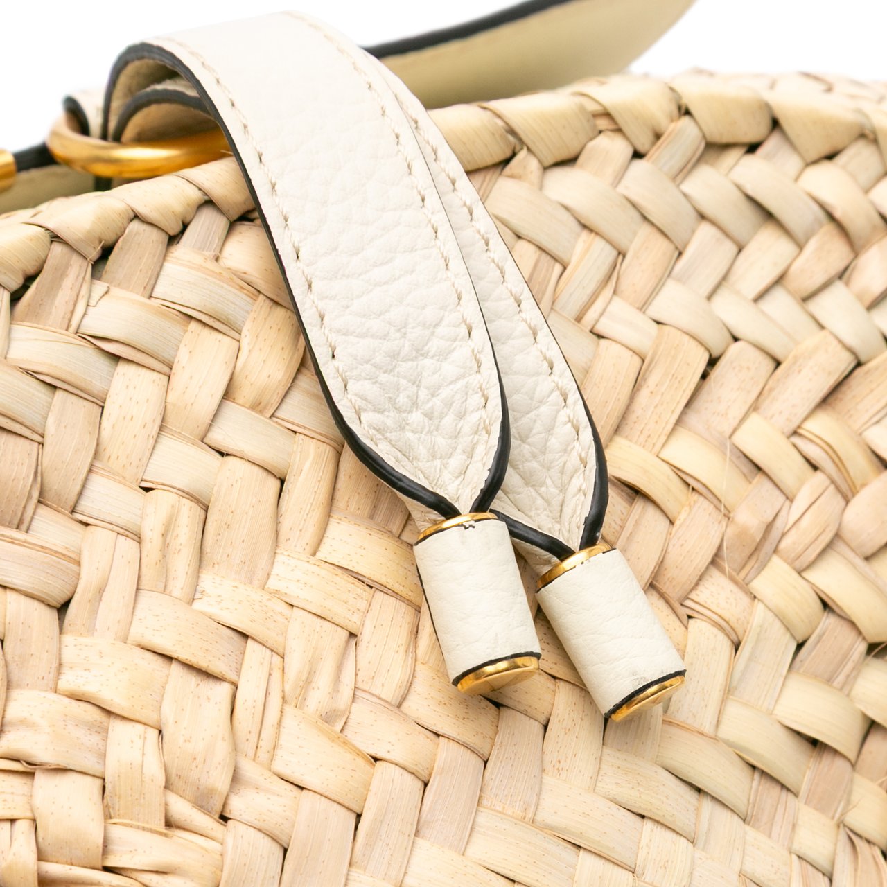 Chloé Medium Raffia Marcie Basket Tote Bruin