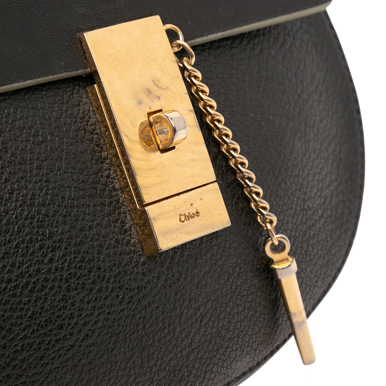 Chloé Mini Leather Drew Crossbody Zwart