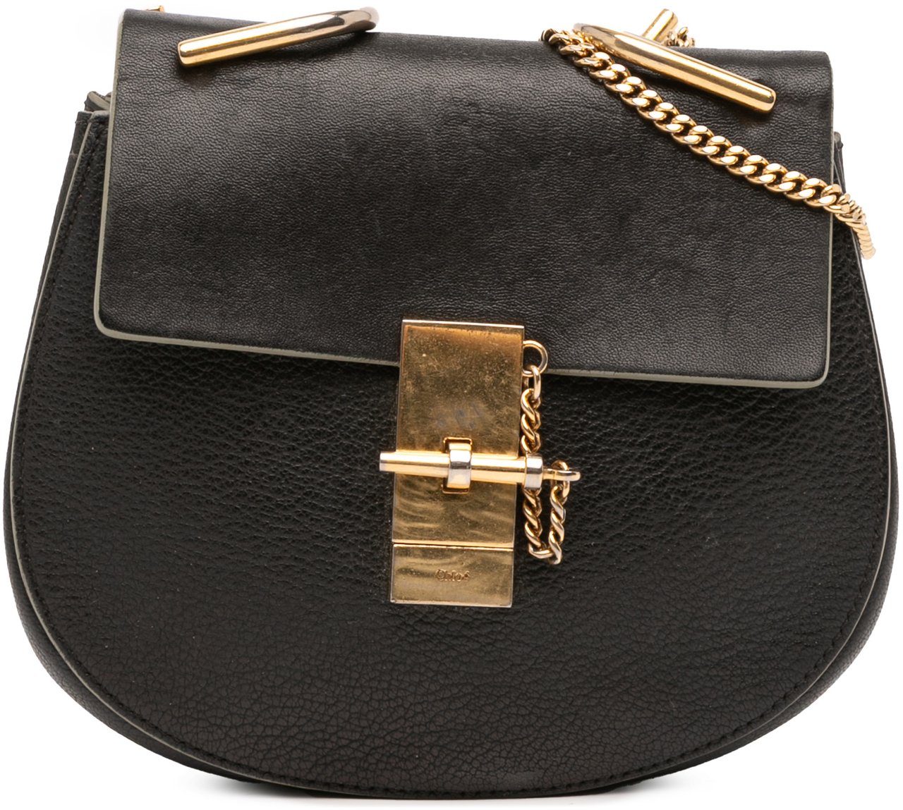 Chloé Mini Leather Drew Crossbody Zwart